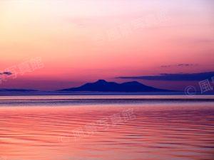 知床｜国後島の朝焼け